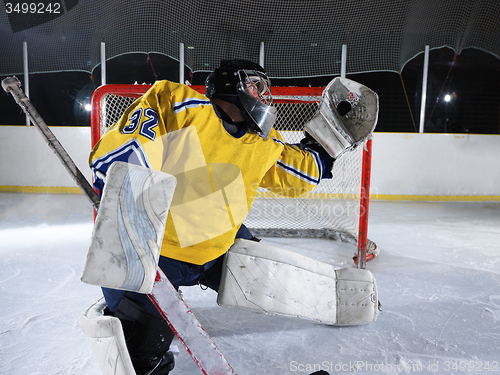 Image of ice hockey goalkeeper