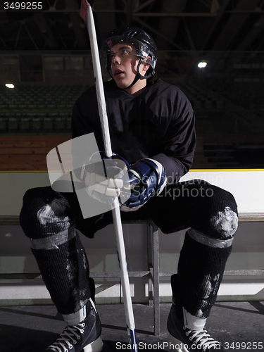 Image of hockey players on bench