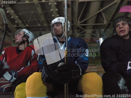 Image of hockey players on bench