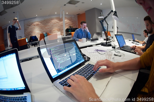 Image of startup business people group at office