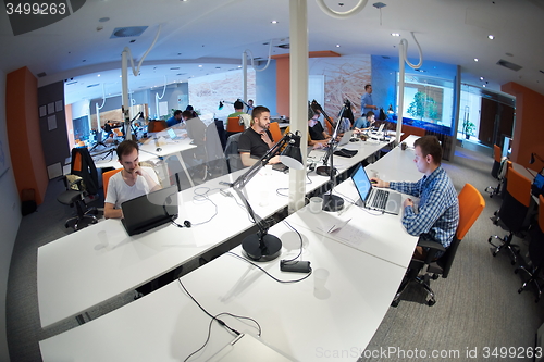 Image of startup business people group at office