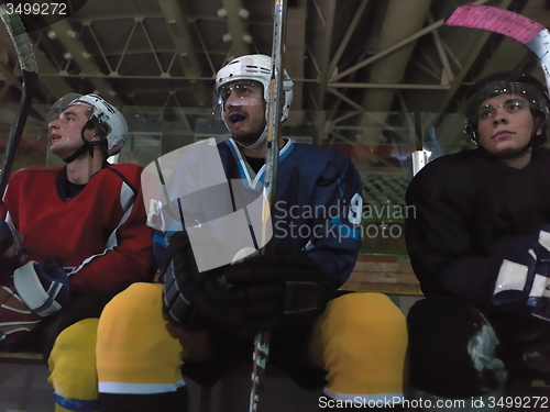 Image of hockey players on bench