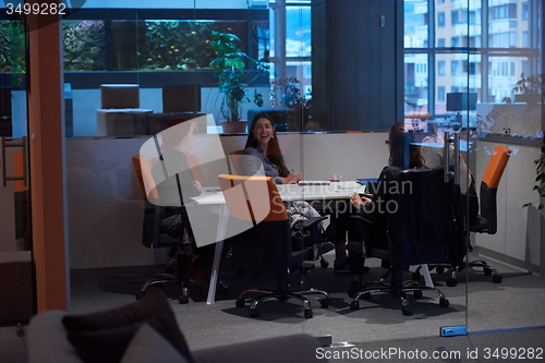 Image of startup business people group at office