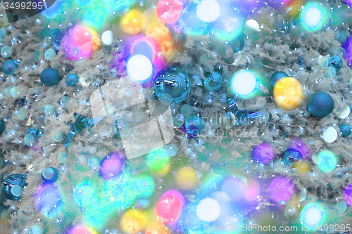 Image of christmas color lights as holiday background