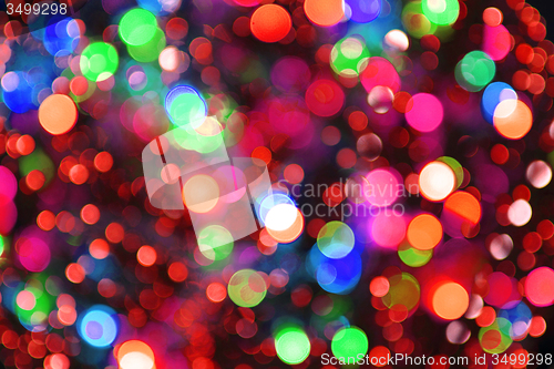 Image of color christmas lights as nice background