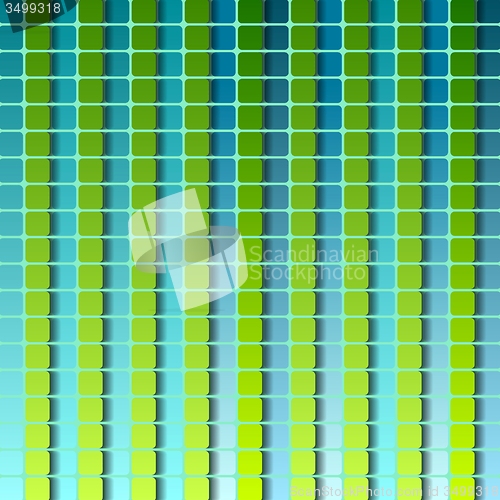 Image of Abstract squares geometric pattern design. Green and turquoise colors