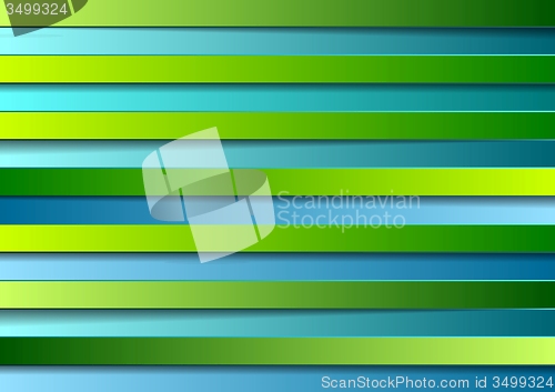 Image of Bright green and turquoise stripes background