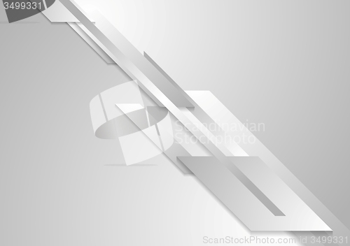 Image of Abstract grey tech corporate background