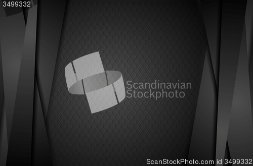 Image of Corporate black abstract background with stripes