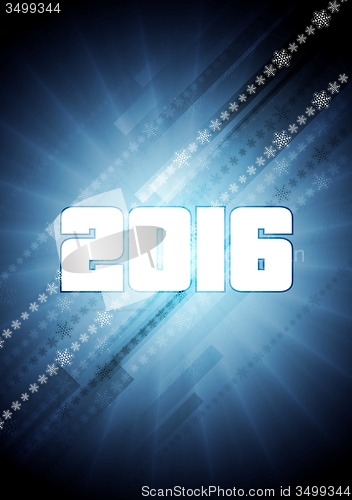 Image of Blue Christmas greeting card design