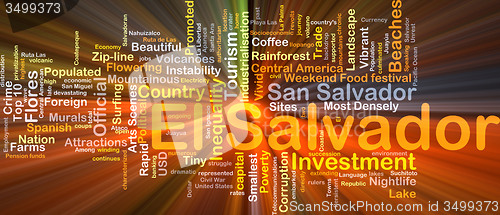 Image of El Salvador background concept glowing