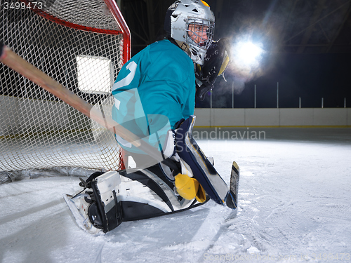 Image of ice hockey goalkeeper