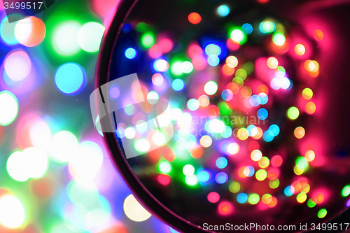 Image of christmas color lights background