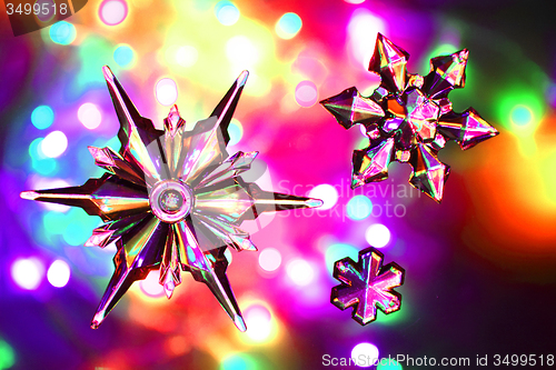 Image of snow stars as nice christmas background