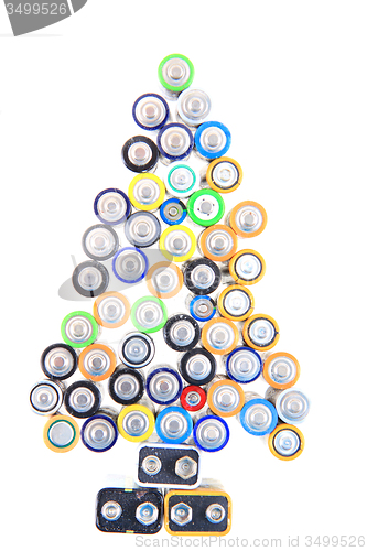 Image of christmas tree from batteries