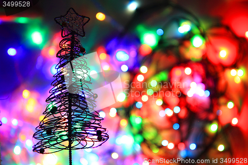 Image of christmas color lights background