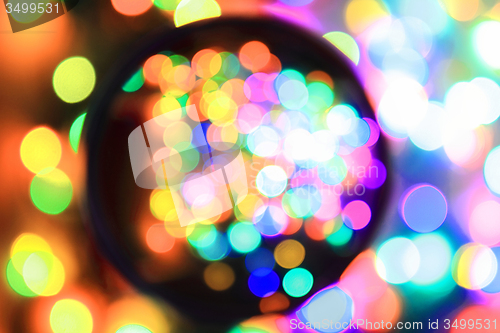 Image of christmas color lights background