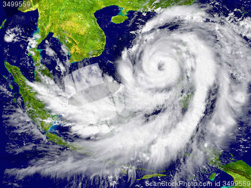 Image of Hurricane near Southeast Asia