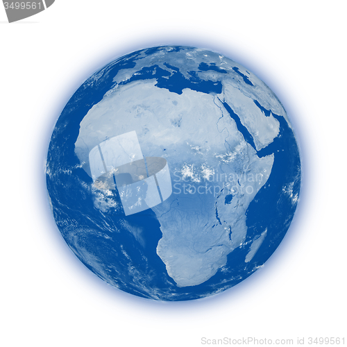 Image of Africa on planet Earth