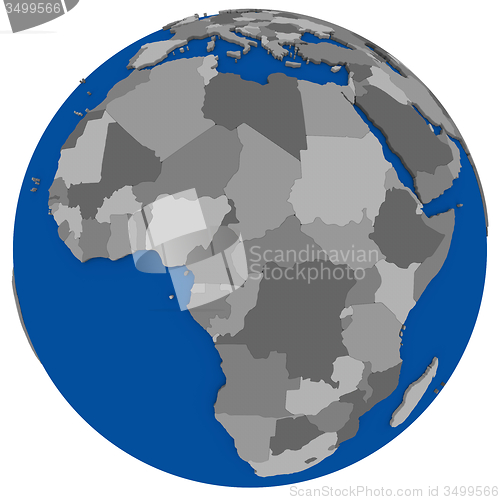 Image of Africa on Earth political map