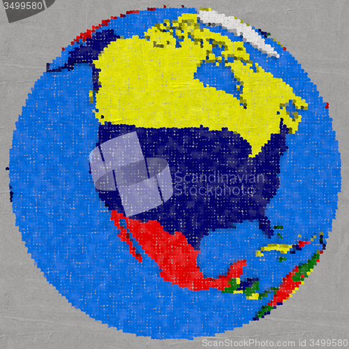 Image of Drawing of north America on Earth
