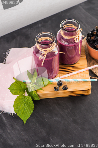 Image of Fresh red fruits smoothie