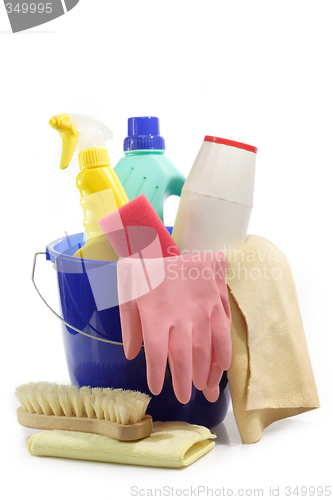 Image of Cleaning Tools in a Bucket