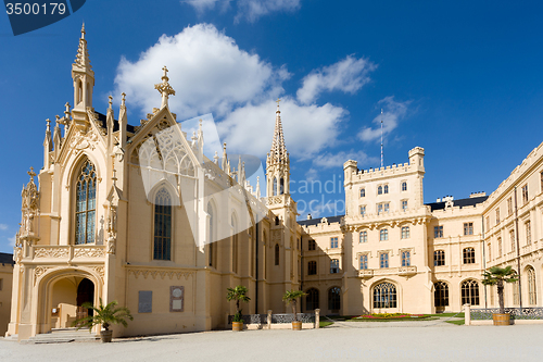 Image of Lednice Castle in South Moravia in the Czech Republic