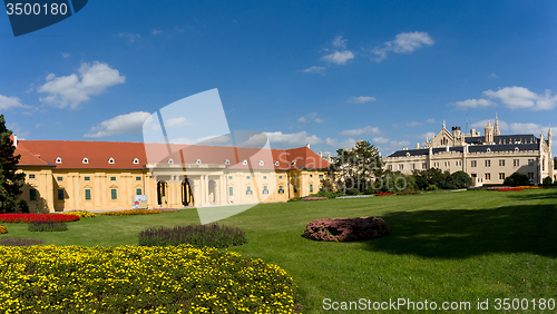 Image of Lednice Castle in South Moravia in the Czech Republic