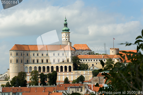 Image of church in city Mikulov in the Czech Republic