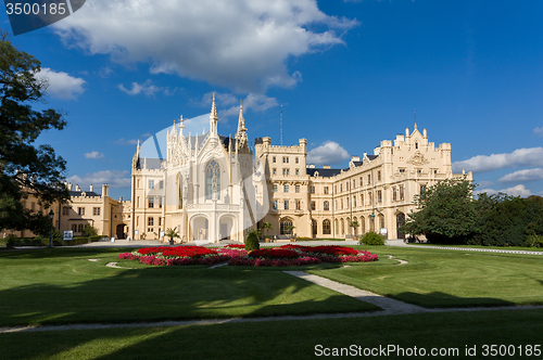 Image of Lednice Castle in South Moravia in the Czech Republic