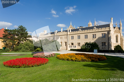 Image of Lednice Castle in South Moravia in the Czech Republic