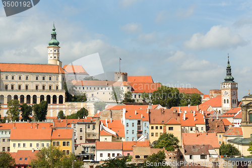 Image of church in city Mikulov in the Czech Republic