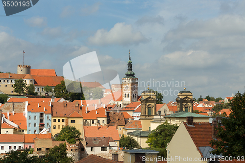 Image of church in city Mikulov in the Czech Republic