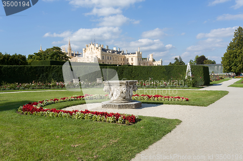 Image of Lednice Castle in South Moravia in the Czech Republic