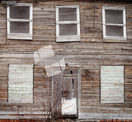 Image of abandoned wooden house