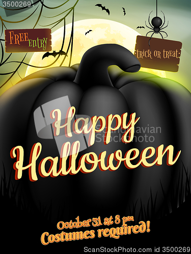 Image of Happy Halloween Typographical Background. EPS 10