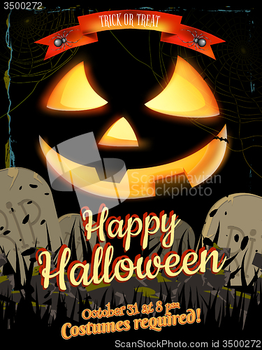 Image of Happy Halloween Typographical Background. EPS 10