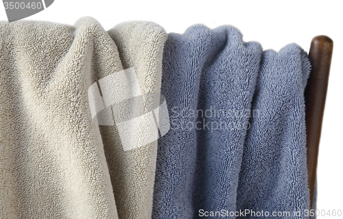Image of two towels on a chair