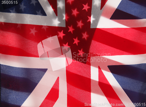 Image of transparent U.S. and UK flags