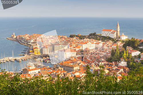 Image of Picturesque old town Piran, Slovenia.