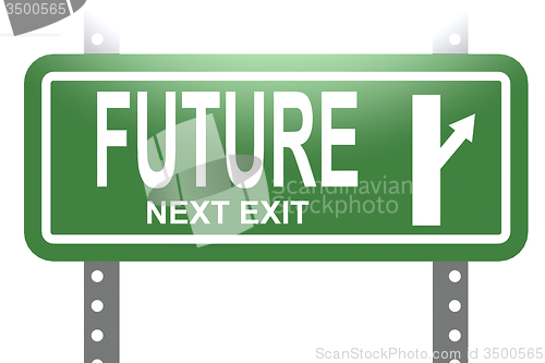 Image of Future green sign board isolated