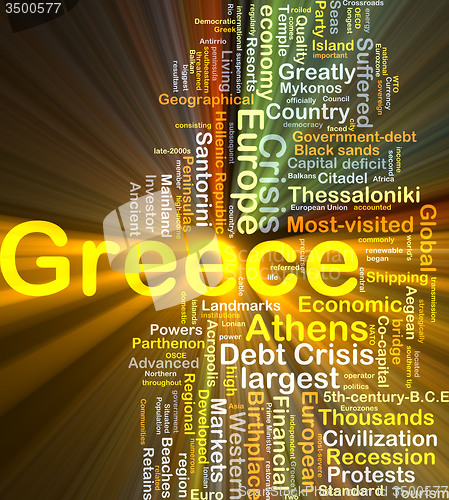 Image of Greece background concept glowing