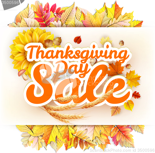 Image of Thanksgiving Day sale. EPS 10