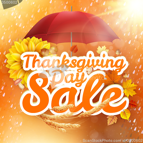 Image of Thanksgiving Day sale. EPS 10