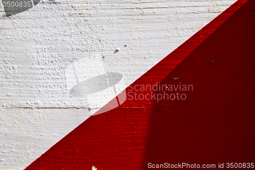 Image of   arsizio abstract wood italy  lombardy   and white red stripe