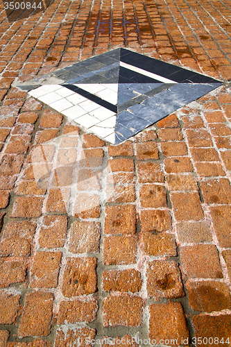 Image of  arsizio  street lombardy    pavement of a curch and marble