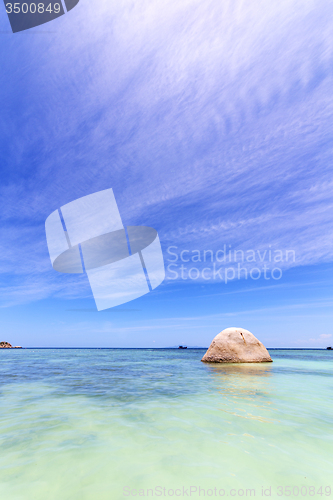 Image of thailand   bay isle white  beach    rocks in asia and south chin