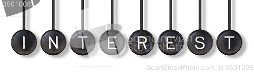 Image of Typewriter buttons, isolated - Interest