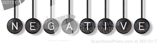 Image of Typewriter buttons, isolated - Negative